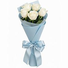 Букет 5 Белых роз Проуд #REPLACE_PRED# Рыбной Слободе