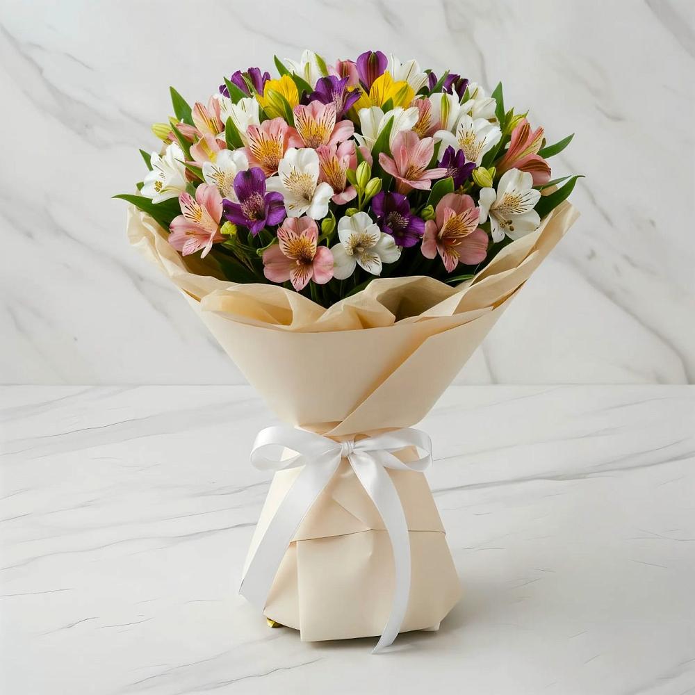 Букет цветов из: Альстромерии в Рыбной Слободе