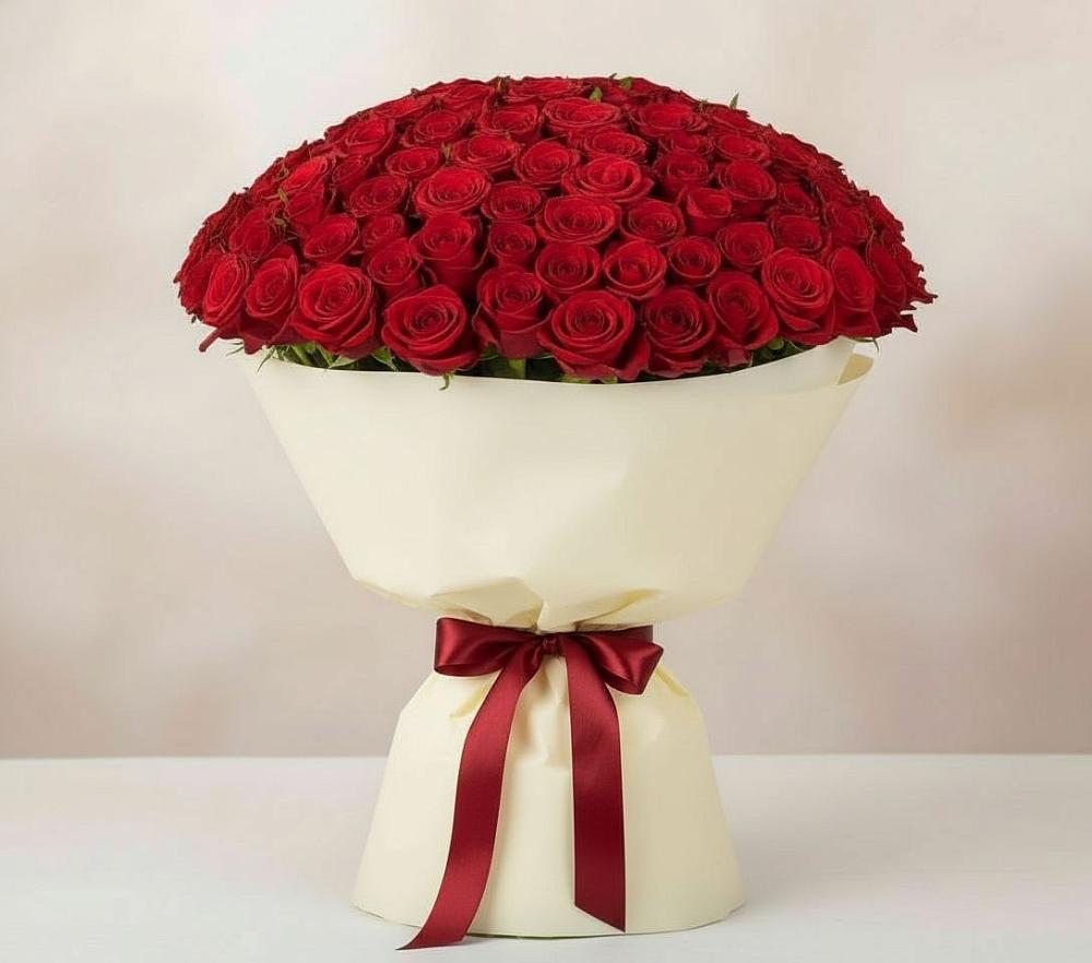 Букет 101 Красная роза Милано в Рыбной Слободе