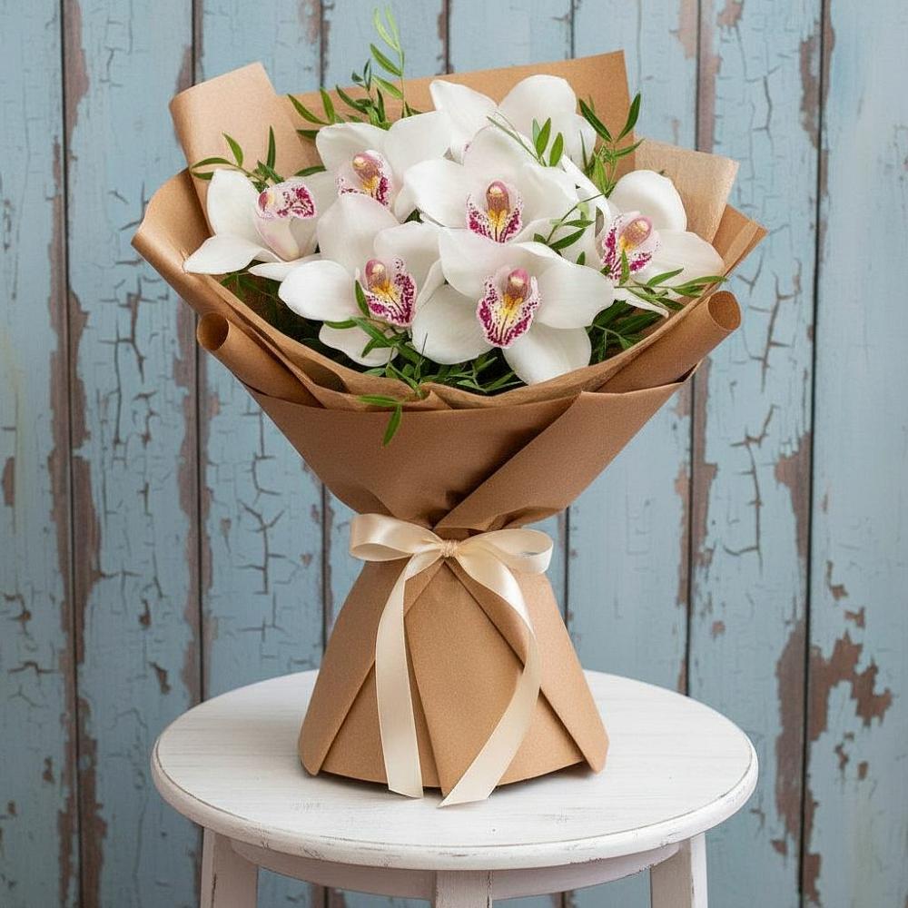 Букет цветов из: Орхидеи и Розы в Рыбной Слободе
