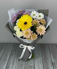 Букет цветов из:  Розы, Герберы и Хризантемы #REPLACE_PRED# Рыбной Слободе