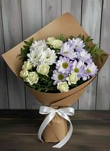 Букет цветов из:  Хризантемы и Розы в Рыбной Слободе