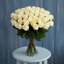 Букет 51 Белая роза Эдлесс Лав в Рыбной Слободе