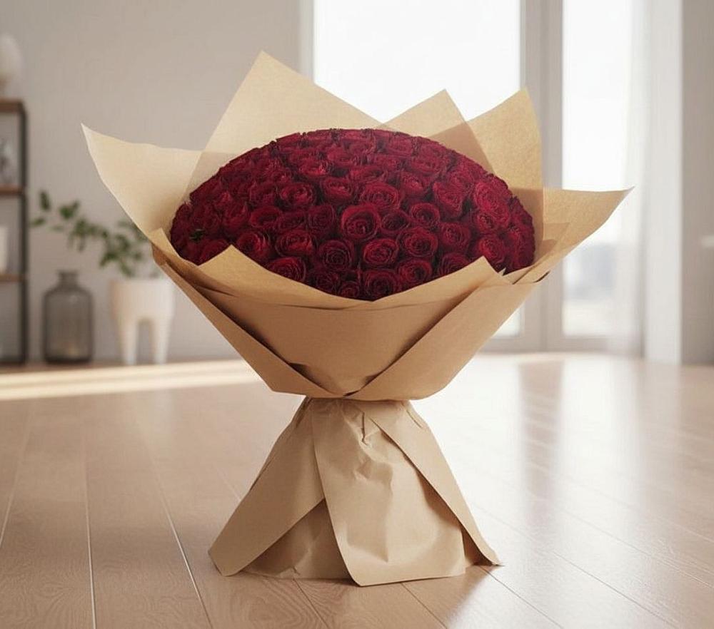Букет 101 Красная роза в Рыбной Слободе