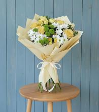 Букет цветов из:  Хризантемы и Розы #REPLACE_PRED# Рыбной Слободе