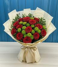 Букет цветов из:  Розы и Хризантемы в Рыбной Слободе