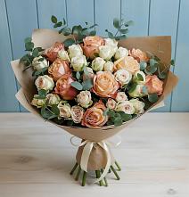 Букет цветов из:  Альстромерии и Розы в Рыбной Слободе